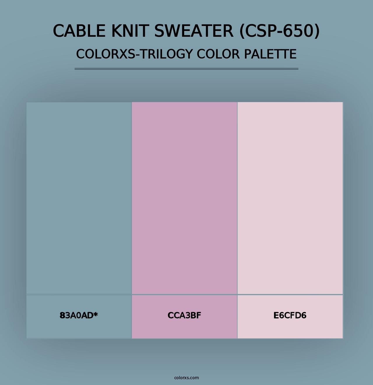 Cable Knit Sweater (CSP-650) - Colorxs Trilogy Palette