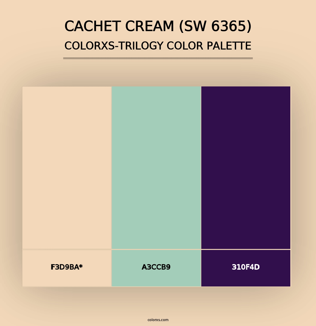 Cachet Cream (SW 6365) - Colorxs Trilogy Palette