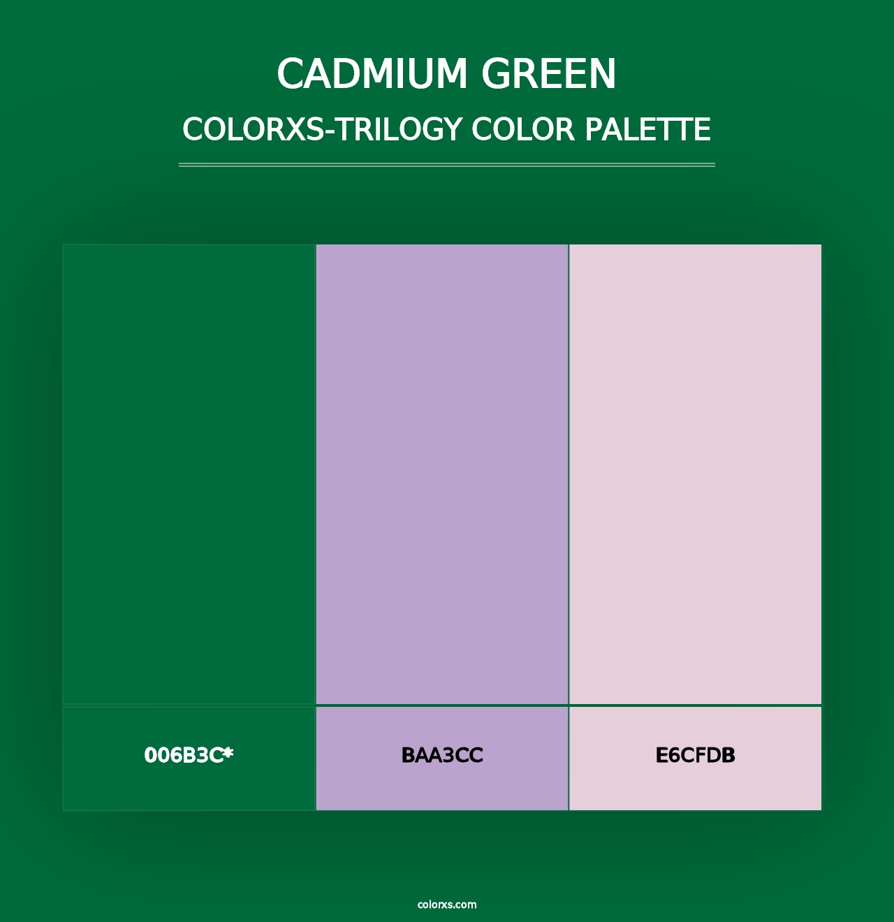 Cadmium Green - Colorxs Trilogy Palette