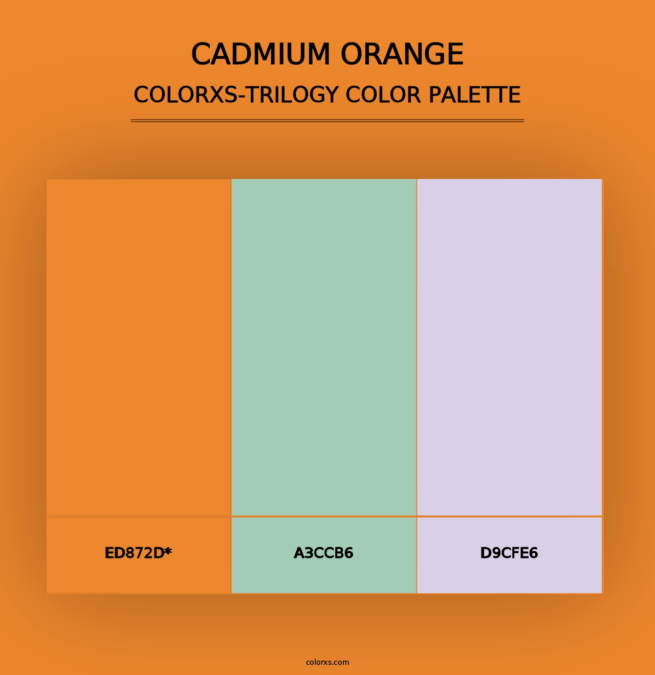 Cadmium Orange - Colorxs Trilogy Palette