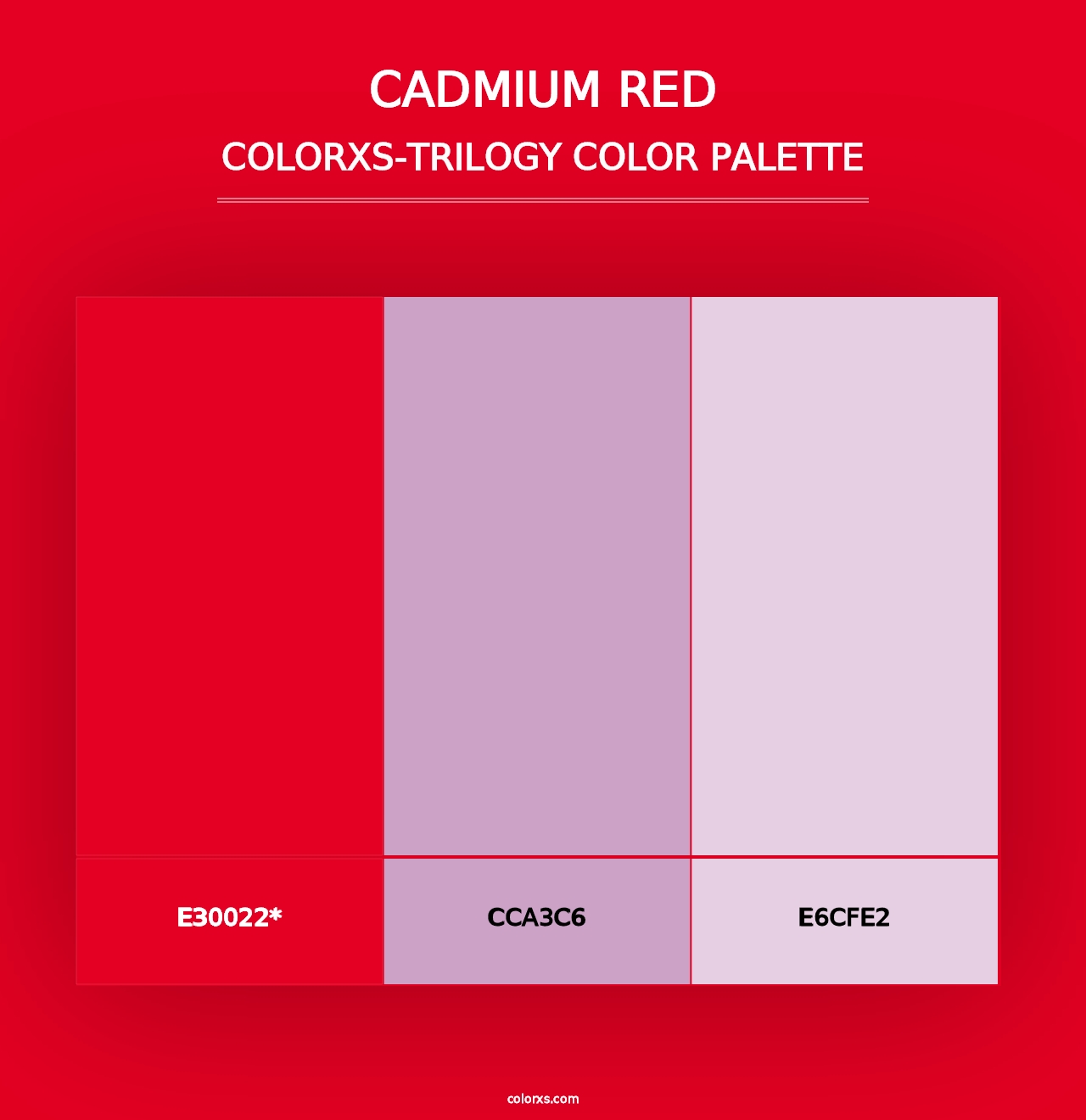 Cadmium Red - Colorxs Trilogy Palette