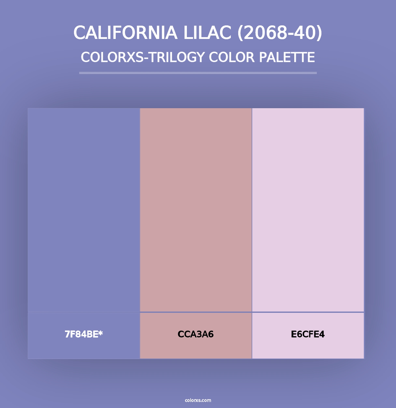 California Lilac (2068-40) - Colorxs Trilogy Palette