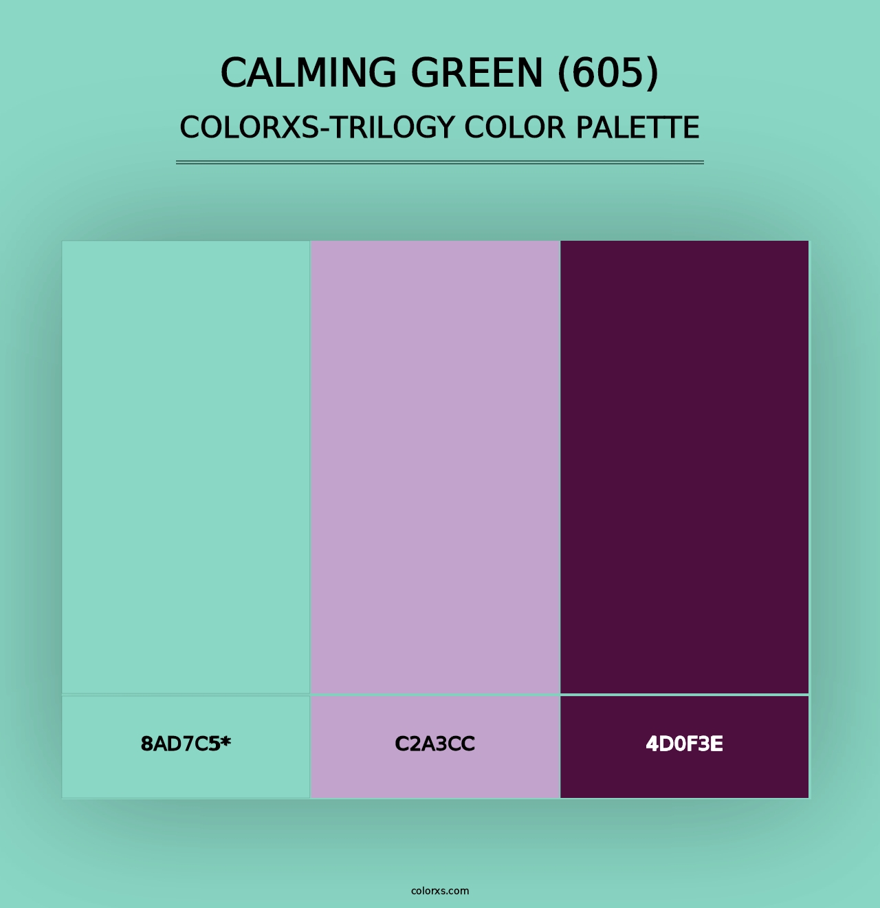 Calming Green (605) - Colorxs Trilogy Palette