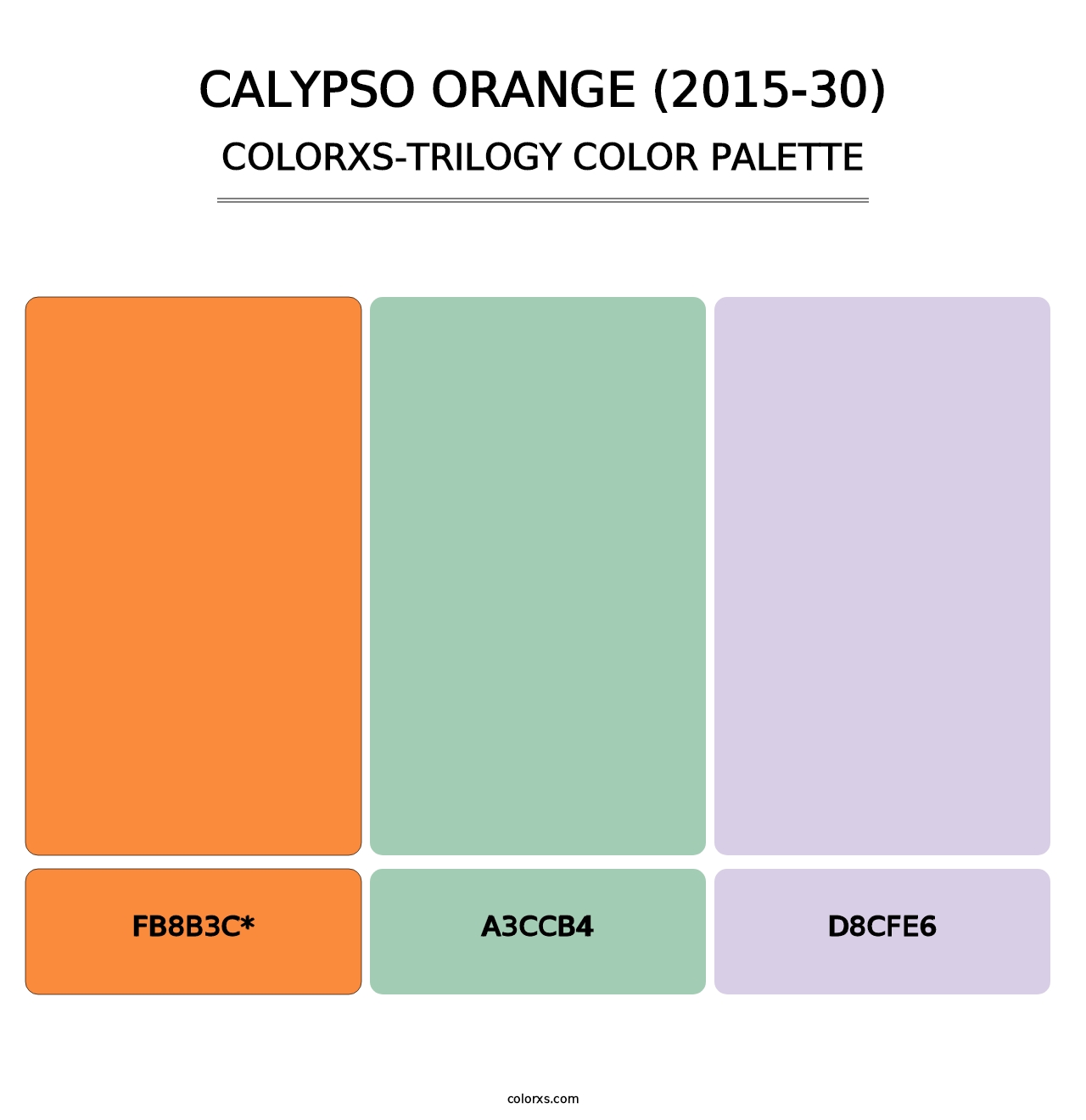 Calypso Orange (2015-30) - Colorxs Trilogy Palette