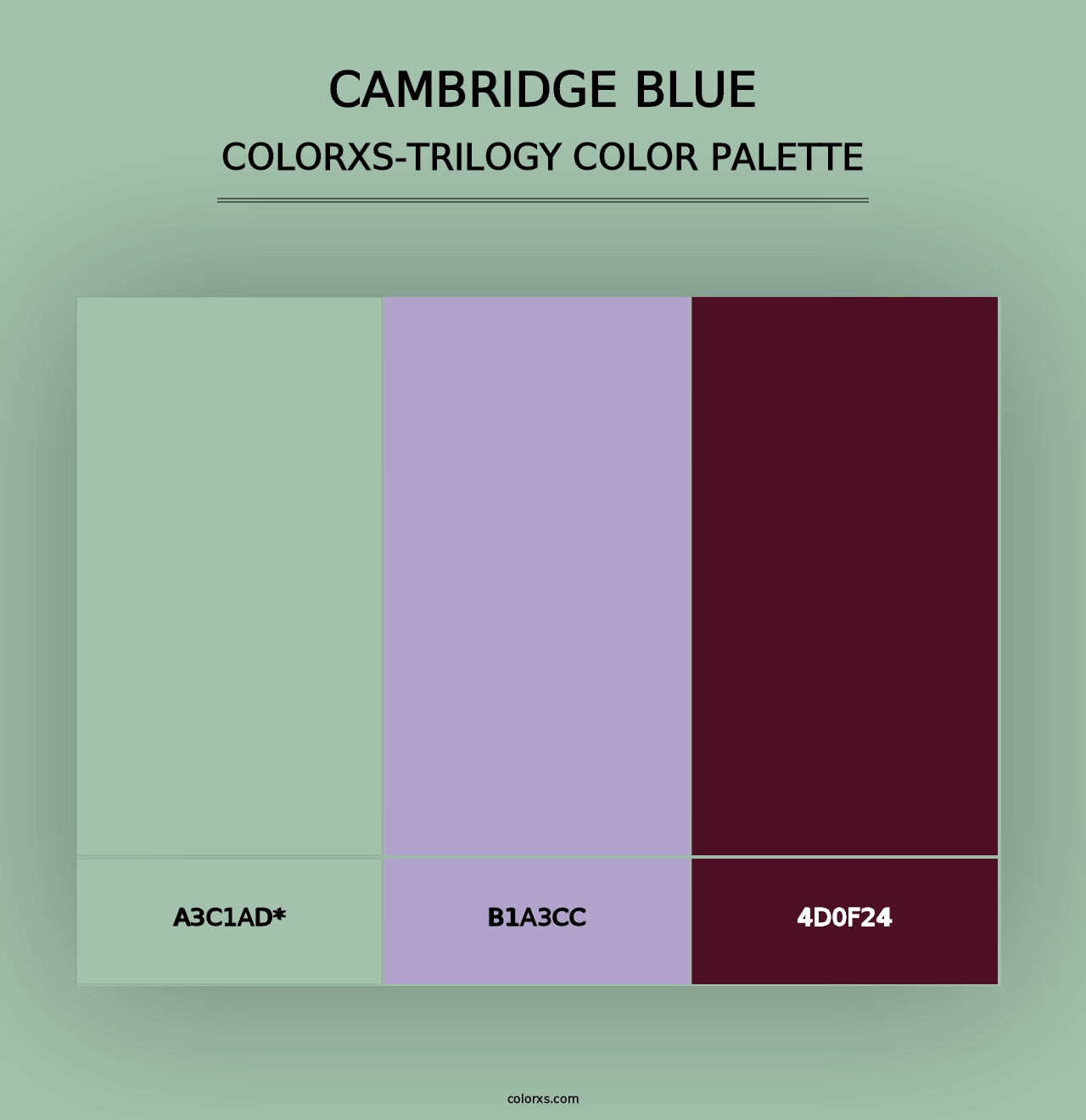 Cambridge Blue - Colorxs Trilogy Palette