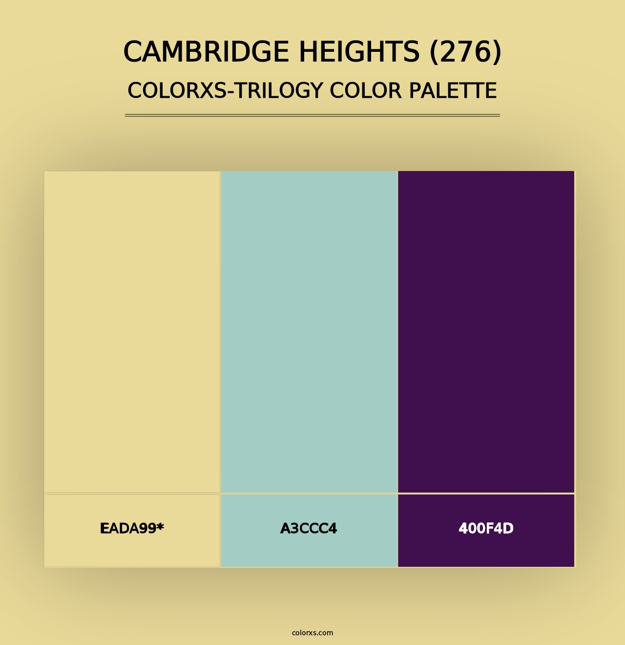 Cambridge Heights (276) - Colorxs Trilogy Palette