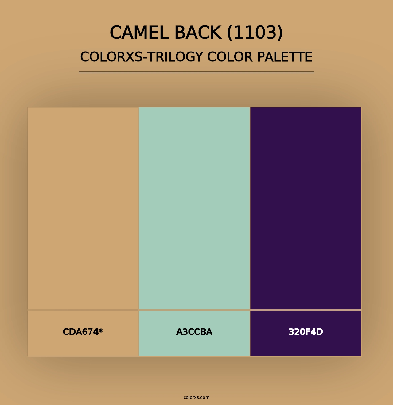 Camel Back (1103) - Colorxs Trilogy Palette