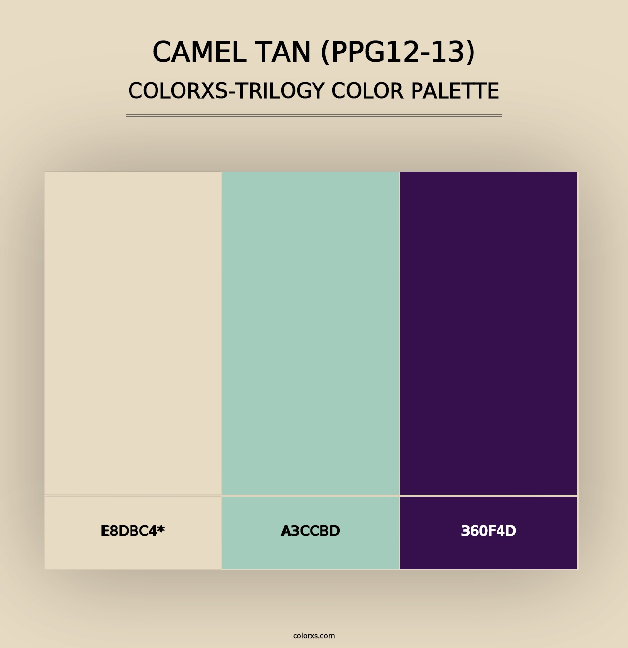 Camel Tan (PPG12-13) - Colorxs Trilogy Palette