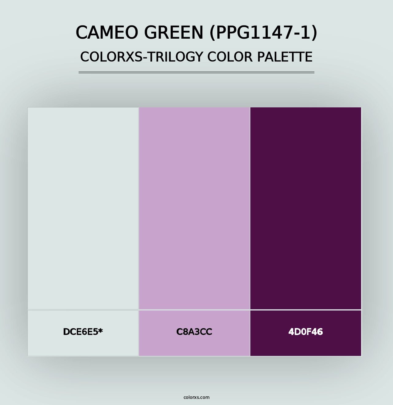 Cameo Green (PPG1147-1) - Colorxs Trilogy Palette