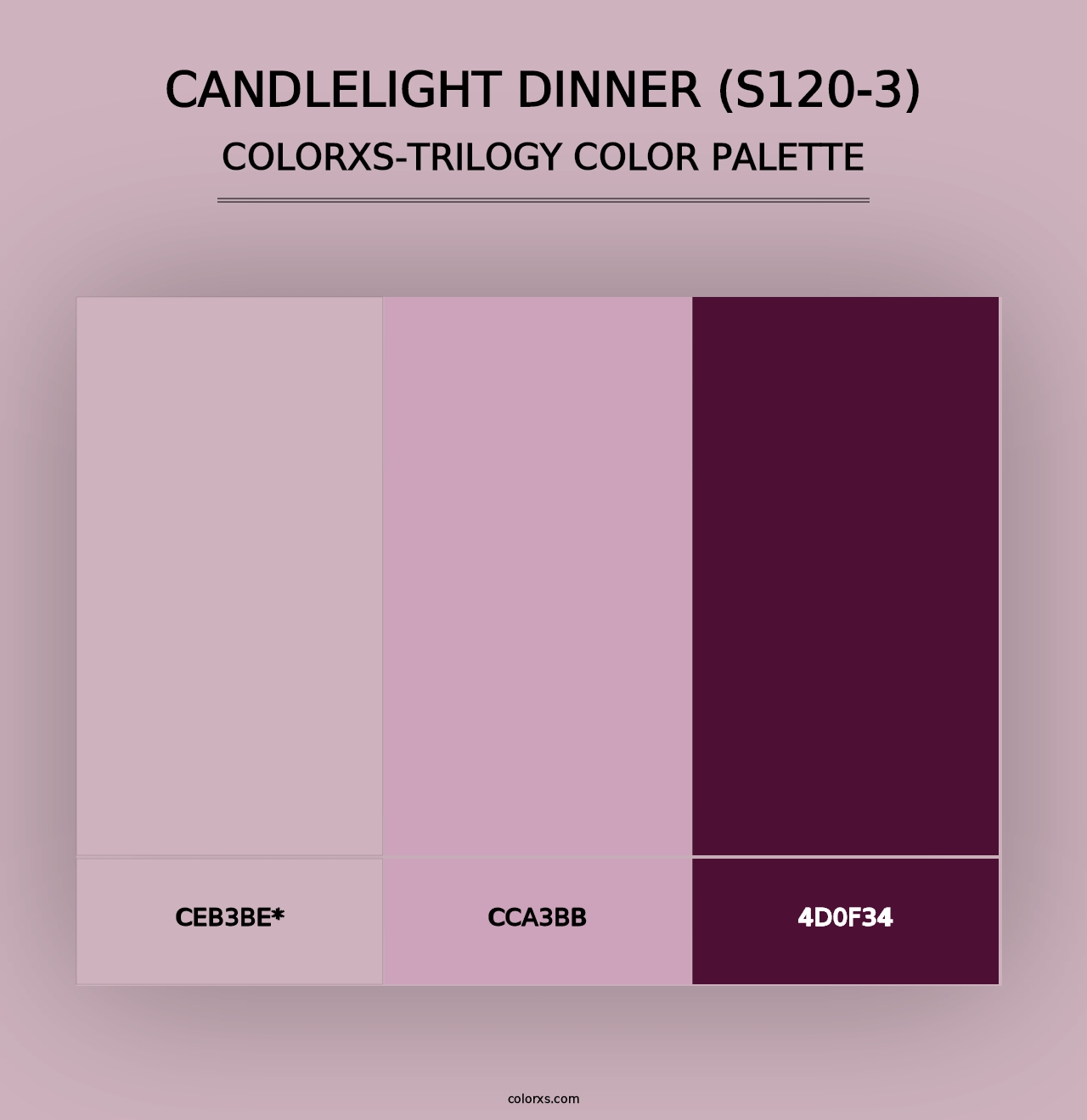 Candlelight Dinner (S120-3) - Colorxs Trilogy Palette