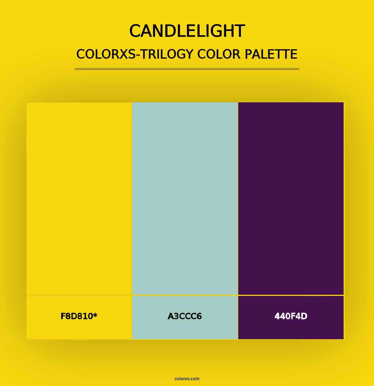 Candlelight - Colorxs Trilogy Palette