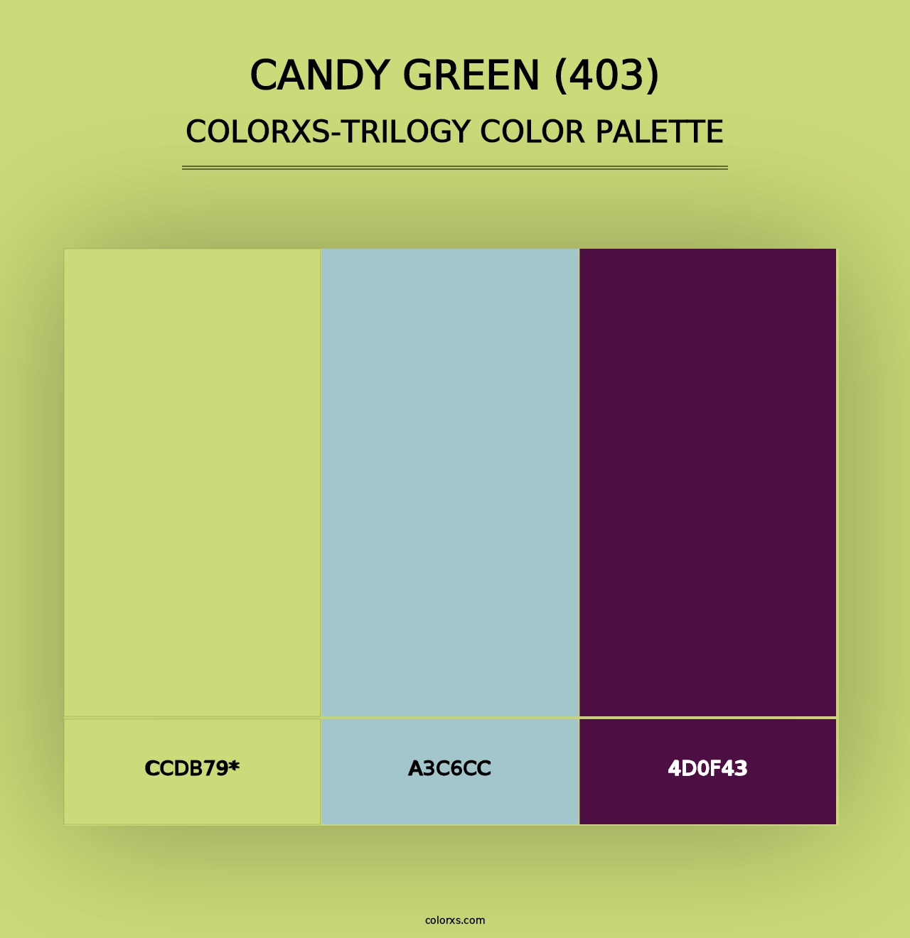 Candy Green (403) - Colorxs Trilogy Palette