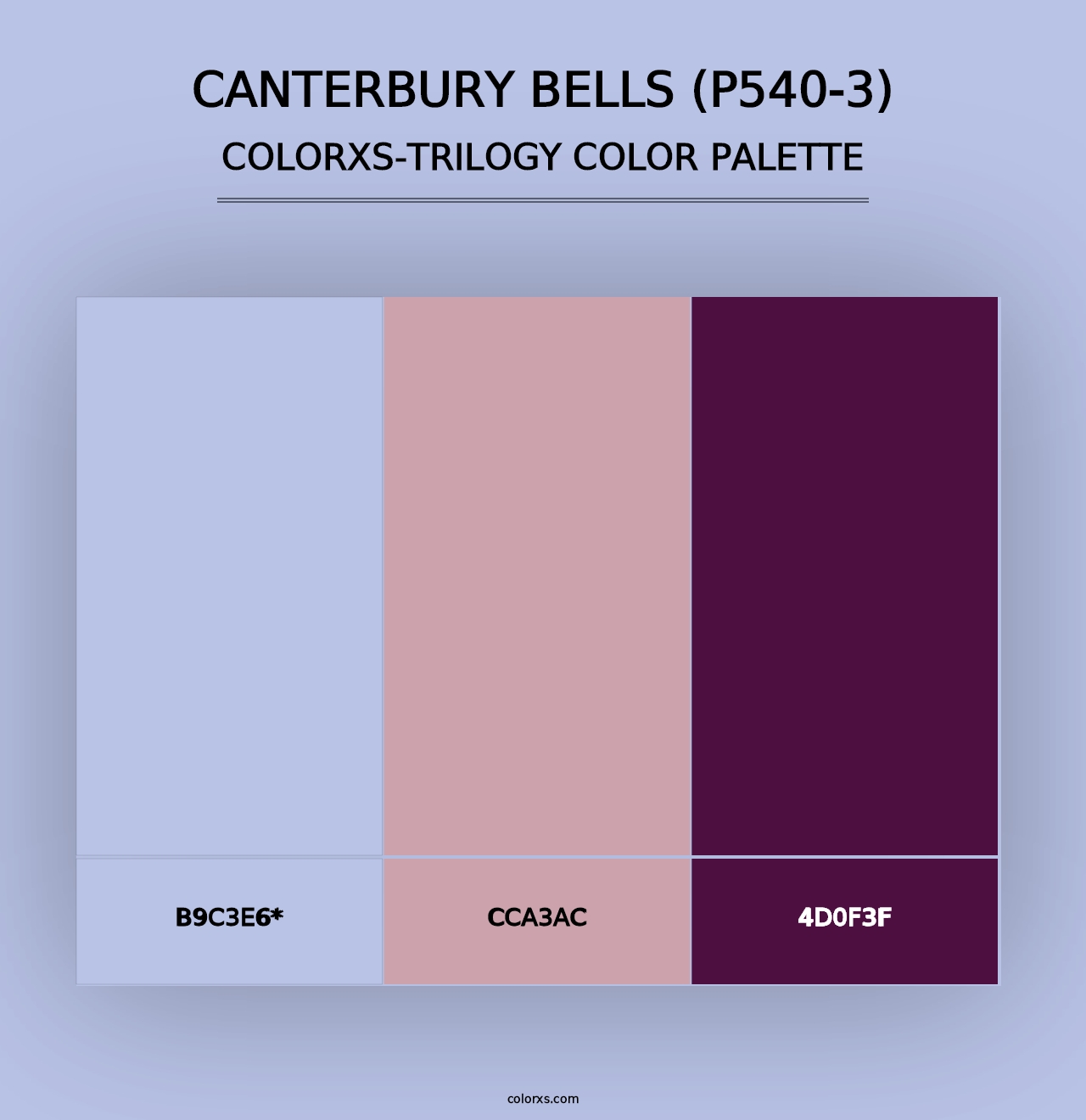 Canterbury Bells (P540-3) - Colorxs Trilogy Palette