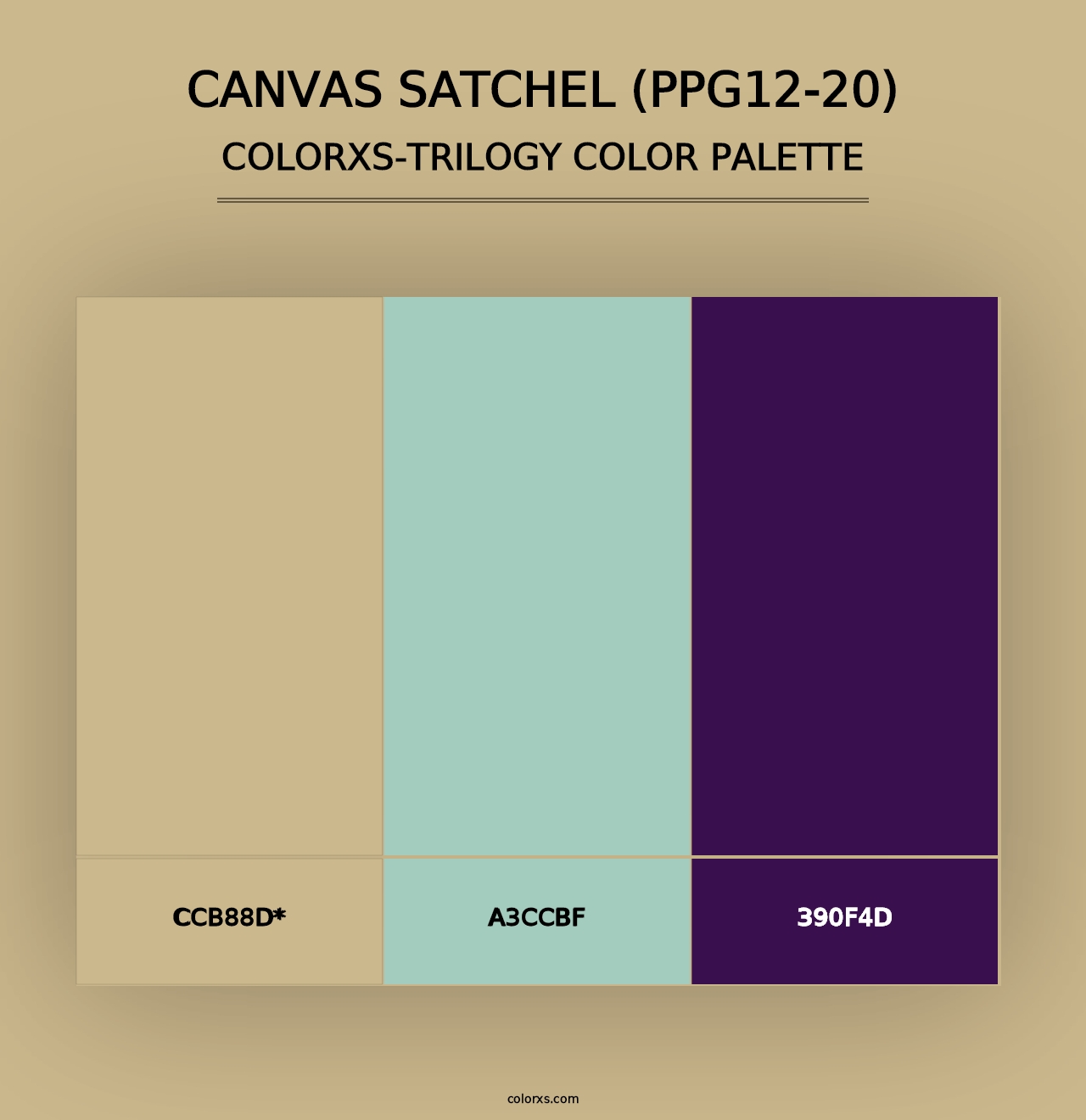 Canvas Satchel (PPG12-20) - Colorxs Trilogy Palette