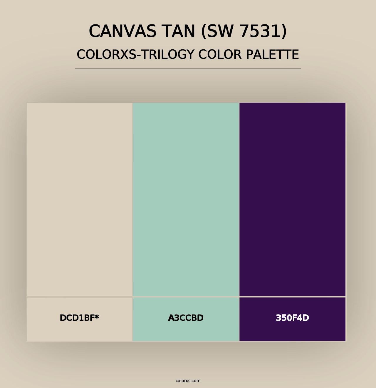 Canvas Tan (SW 7531) - Colorxs Trilogy Palette