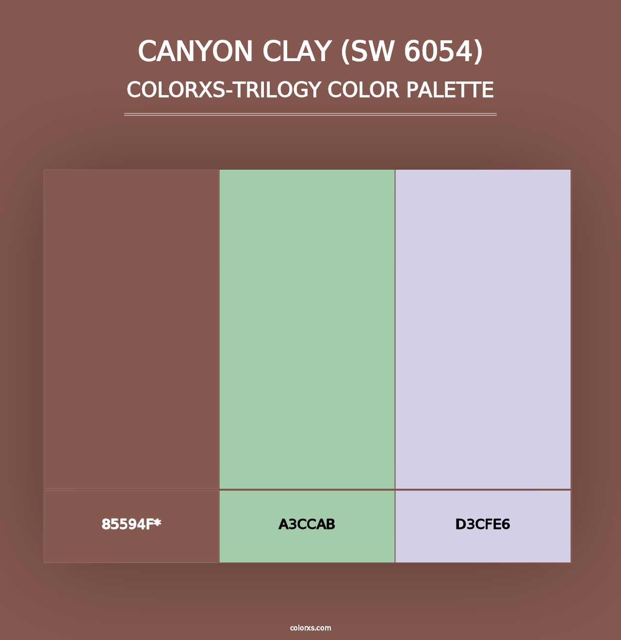 Canyon Clay (SW 6054) - Colorxs Trilogy Palette