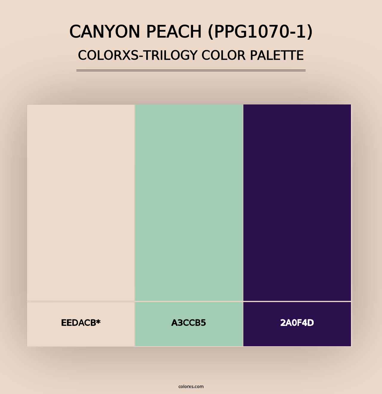 Canyon Peach (PPG1070-1) - Colorxs Trilogy Palette