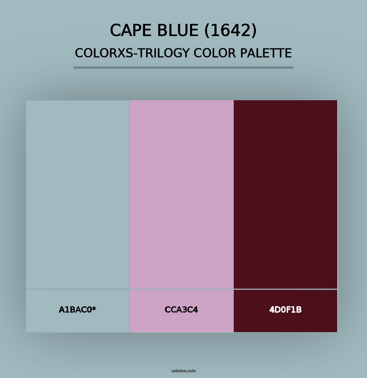 Cape Blue (1642) - Colorxs Trilogy Palette