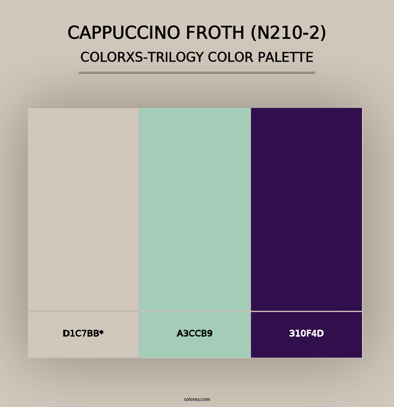 Cappuccino Froth (N210-2) - Colorxs Trilogy Palette