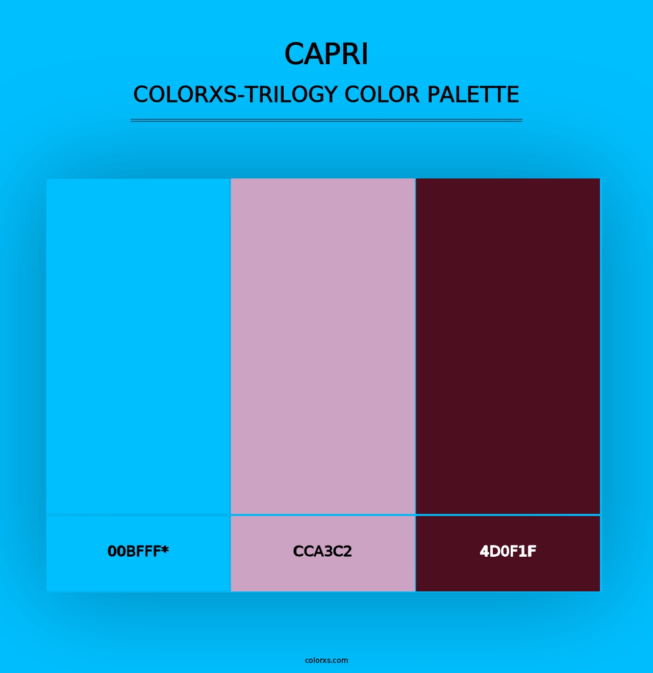 Capri - Colorxs Trilogy Palette