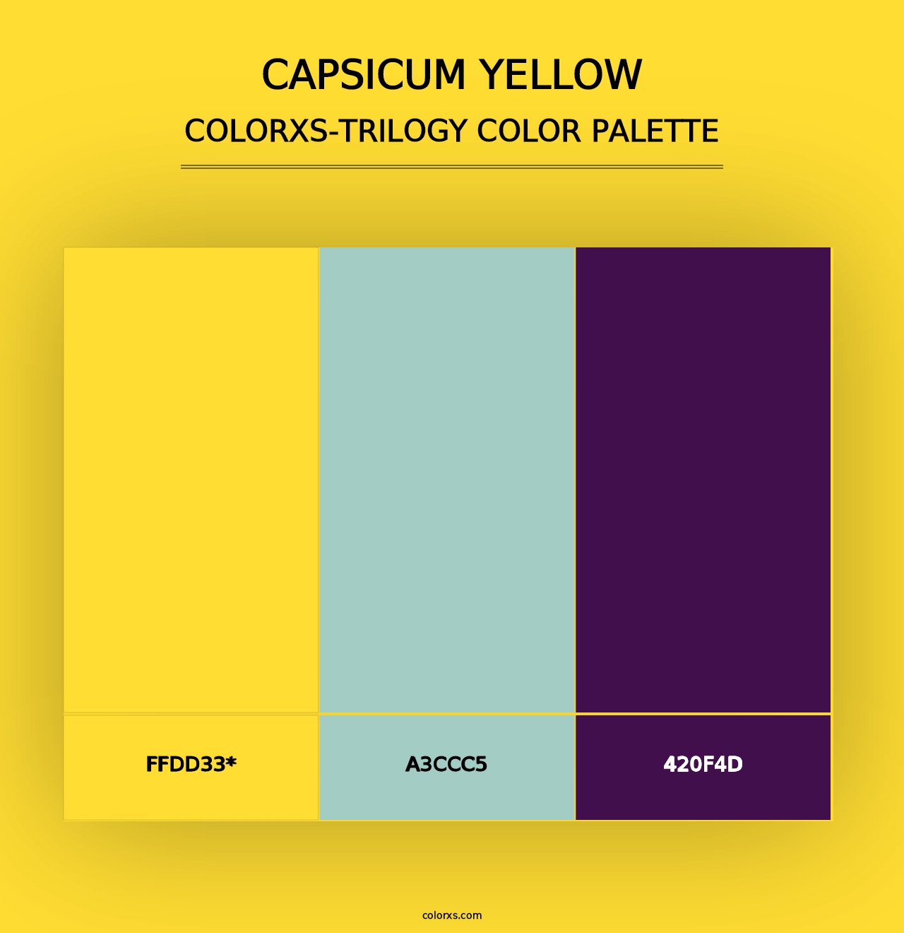 Capsicum Yellow - Colorxs Trilogy Palette