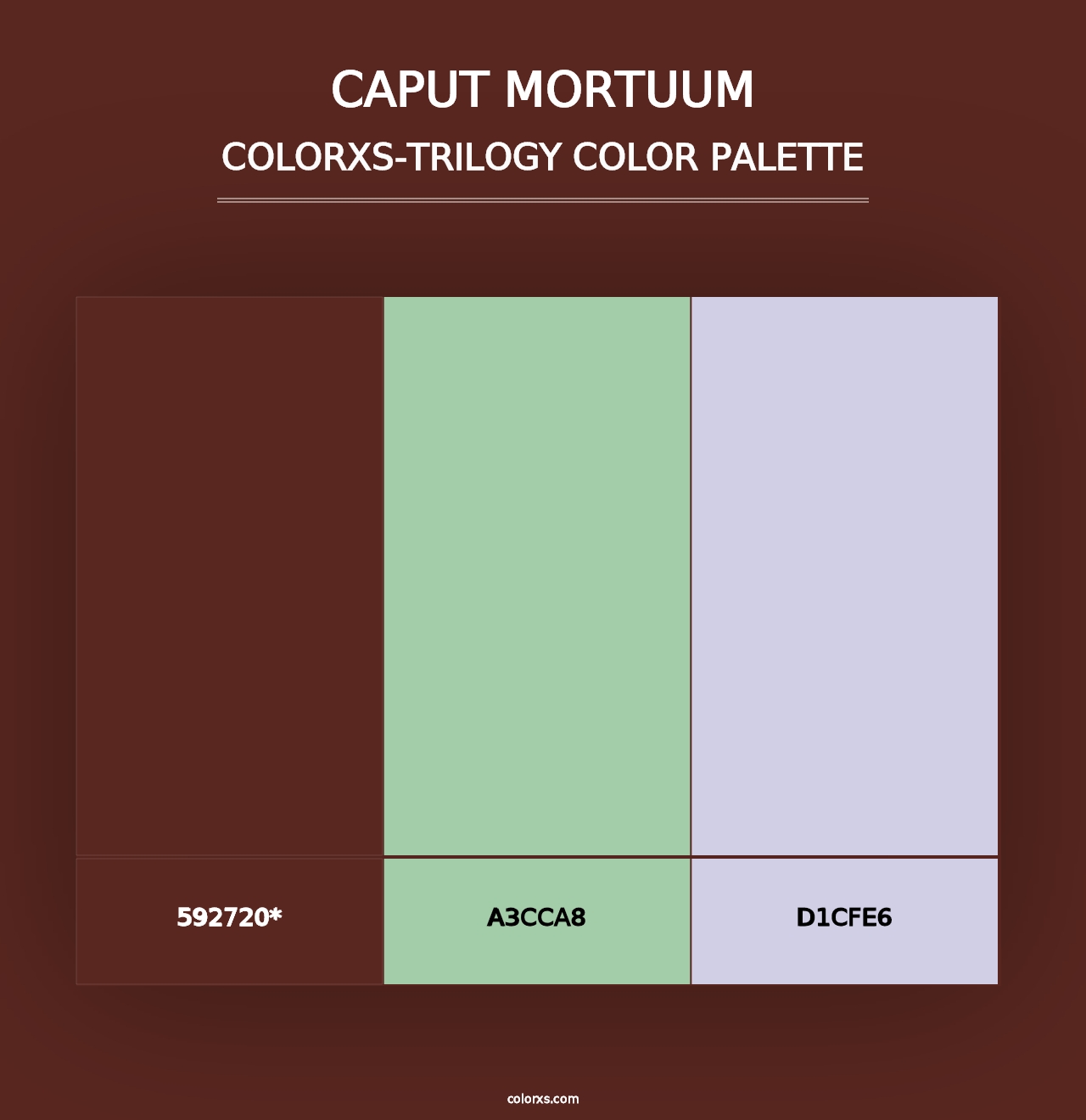 Caput mortuum - Colorxs Trilogy Palette