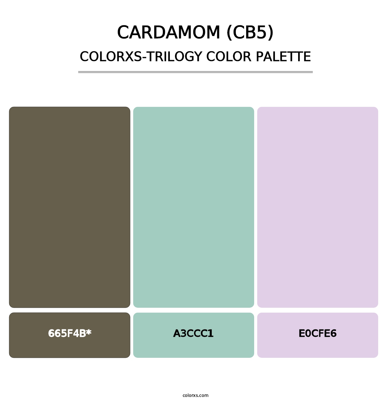 Cardamom (CB5) - Colorxs Trilogy Palette