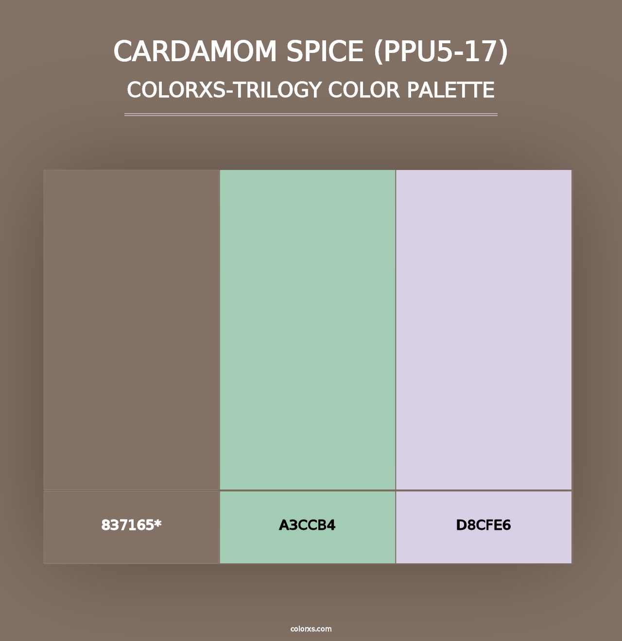 Cardamom Spice (PPU5-17) - Colorxs Trilogy Palette