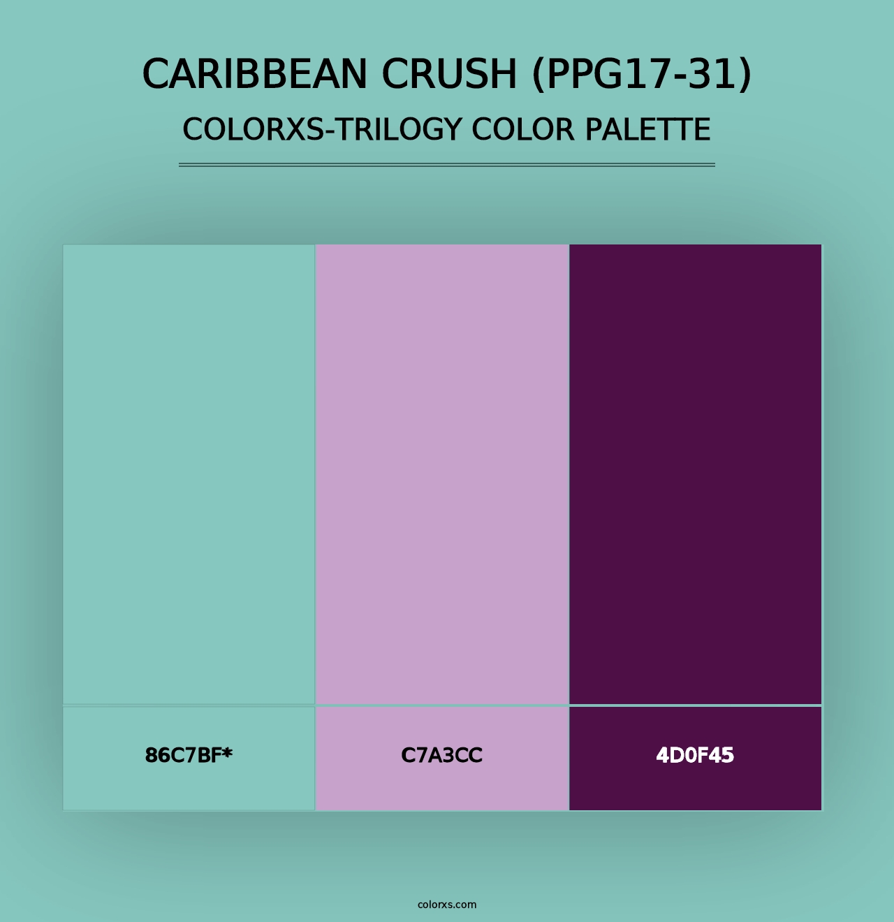 Caribbean Crush (PPG17-31) - Colorxs Trilogy Palette