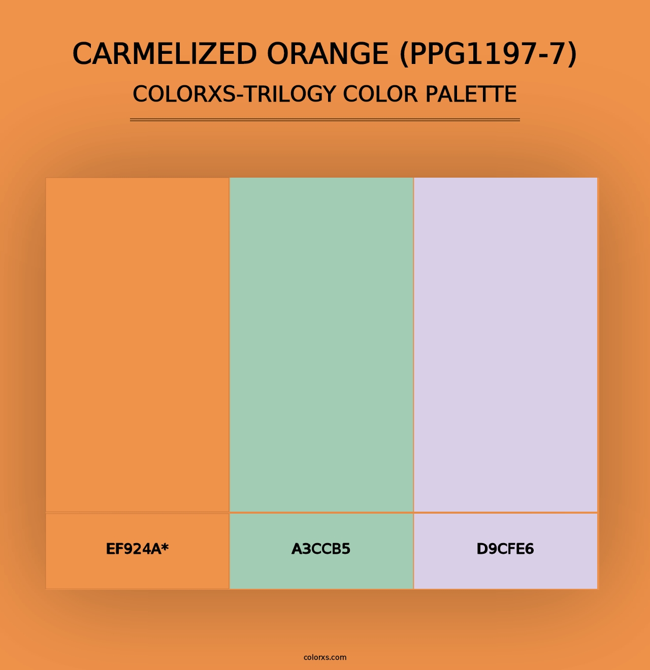 Carmelized Orange (PPG1197-7) - Colorxs Trilogy Palette