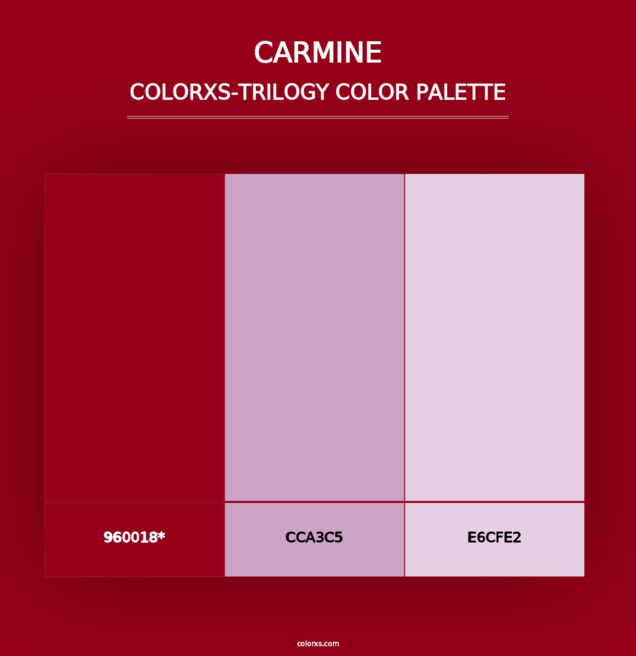 Carmine - Colorxs Trilogy Palette