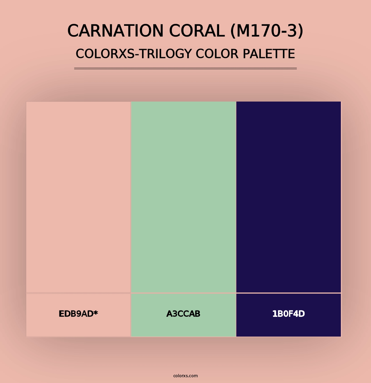 Carnation Coral (M170-3) - Colorxs Trilogy Palette