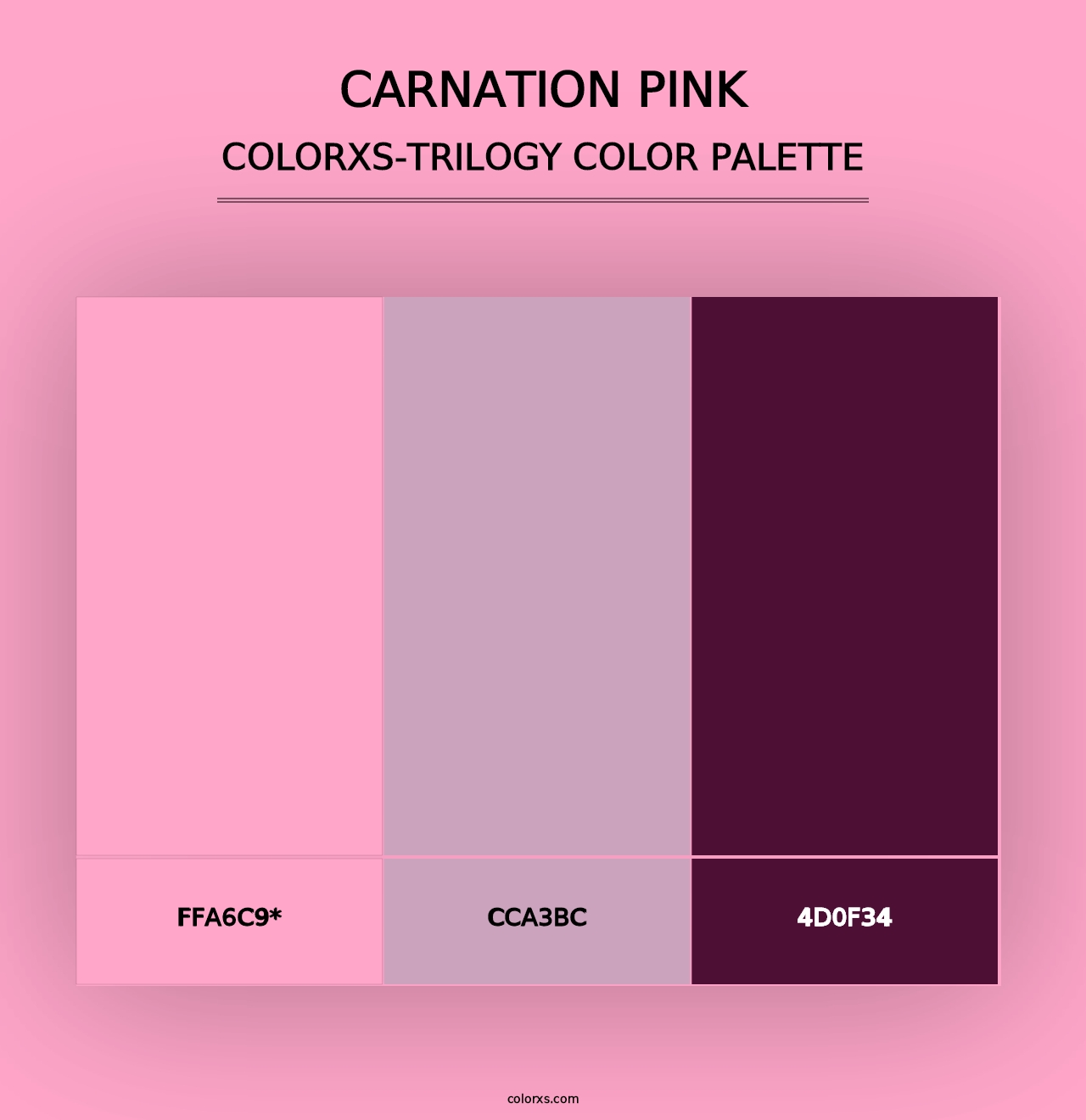 Carnation Pink - Colorxs Trilogy Palette