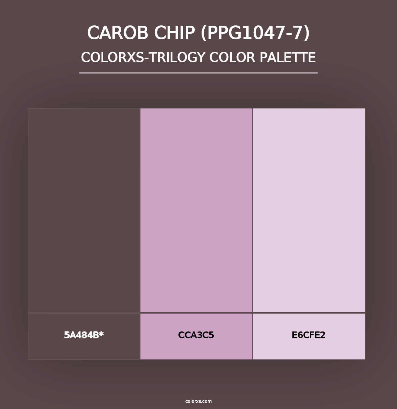 Carob Chip (PPG1047-7) - Colorxs Trilogy Palette