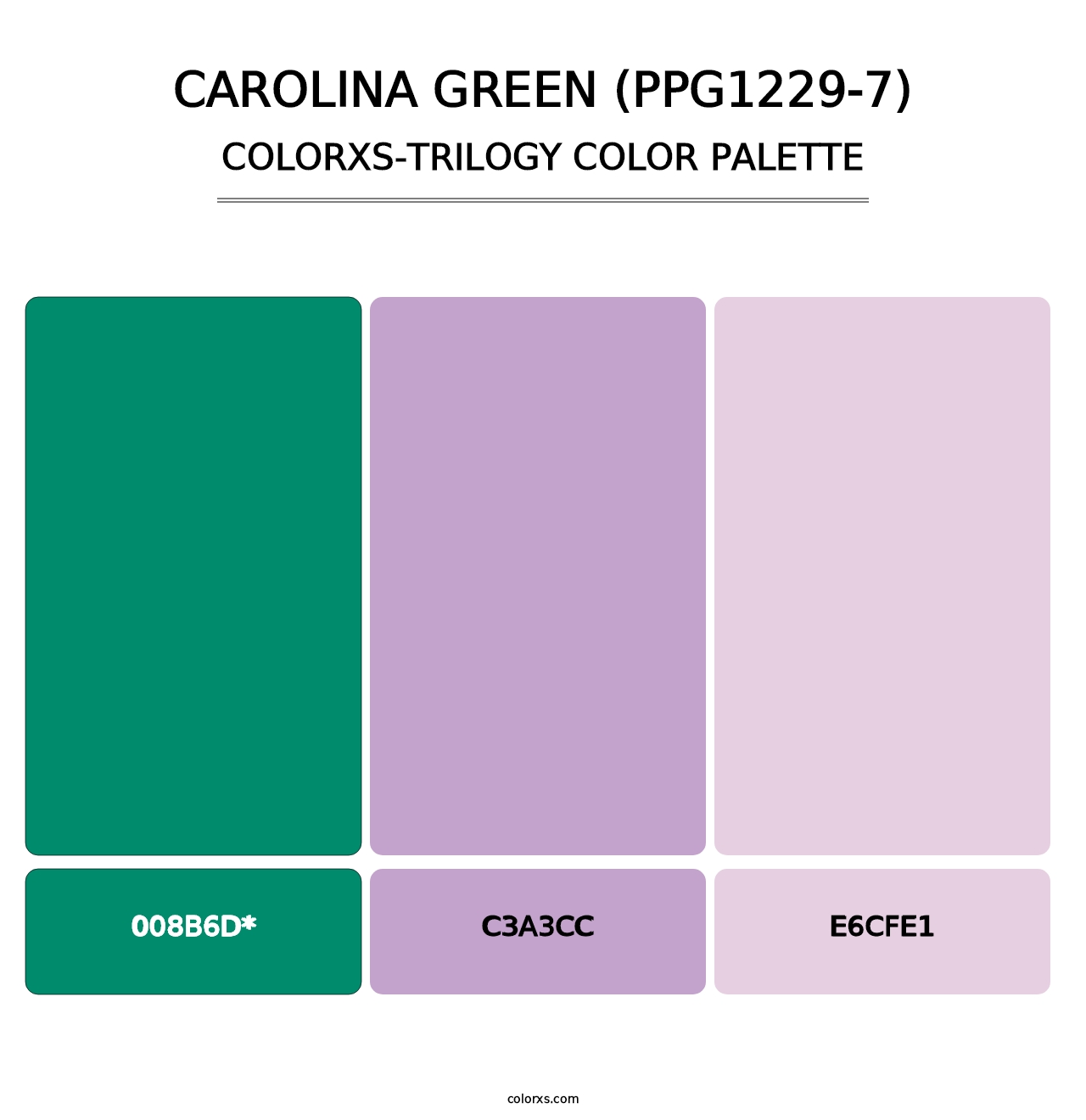 Carolina Green (PPG1229-7) - Colorxs Trilogy Palette