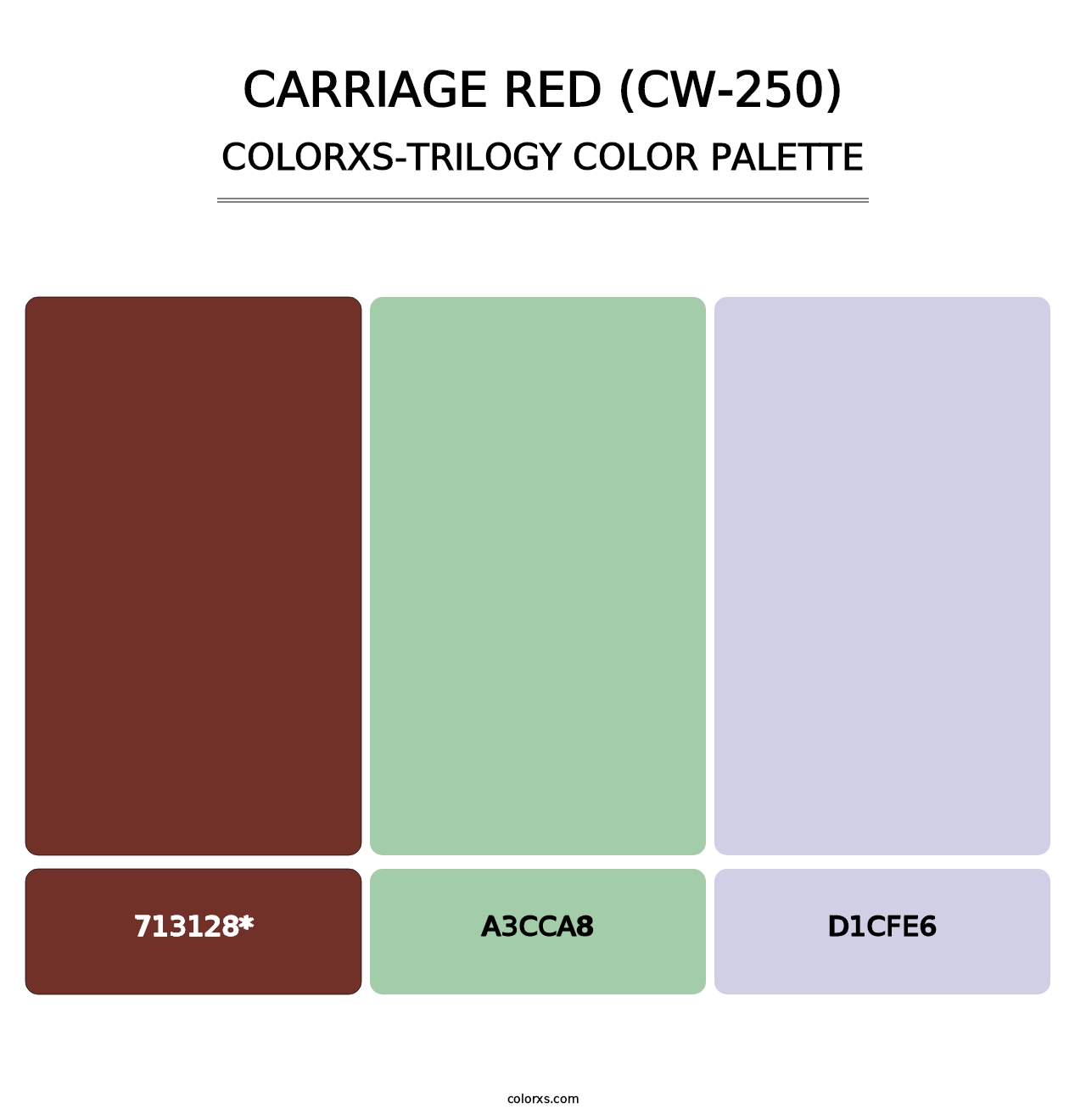 Carriage Red (CW-250) - Colorxs Trilogy Palette