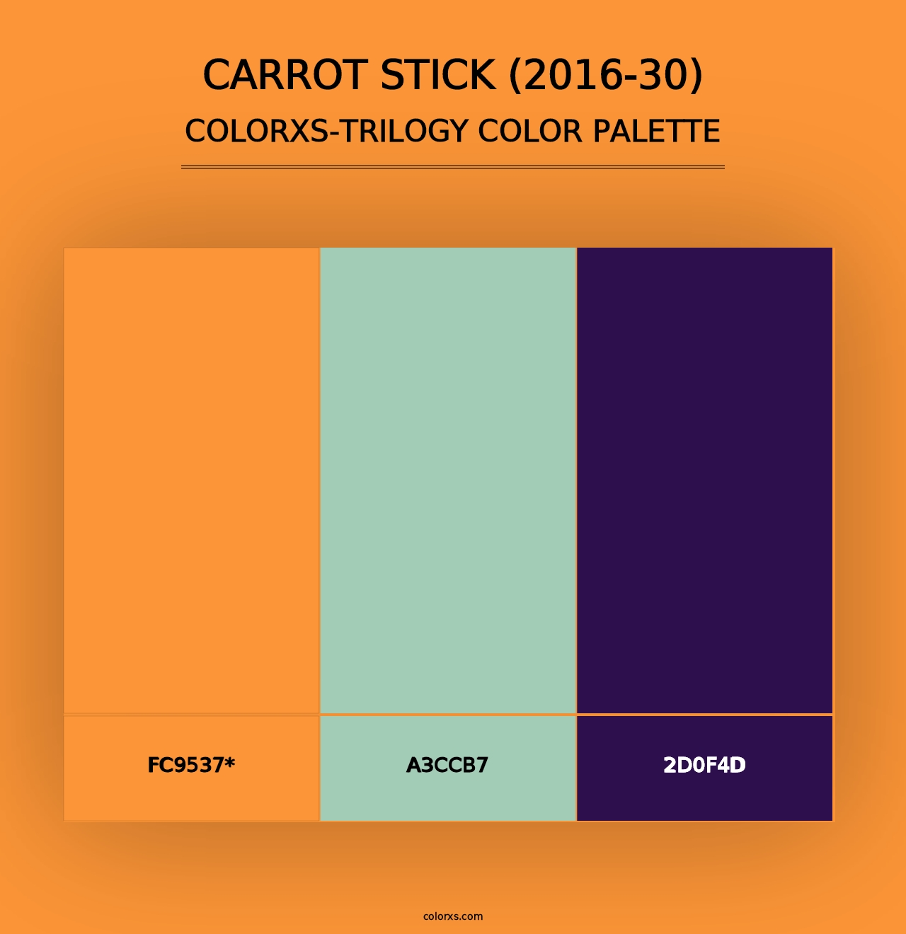 Carrot Stick (2016-30) - Colorxs Trilogy Palette