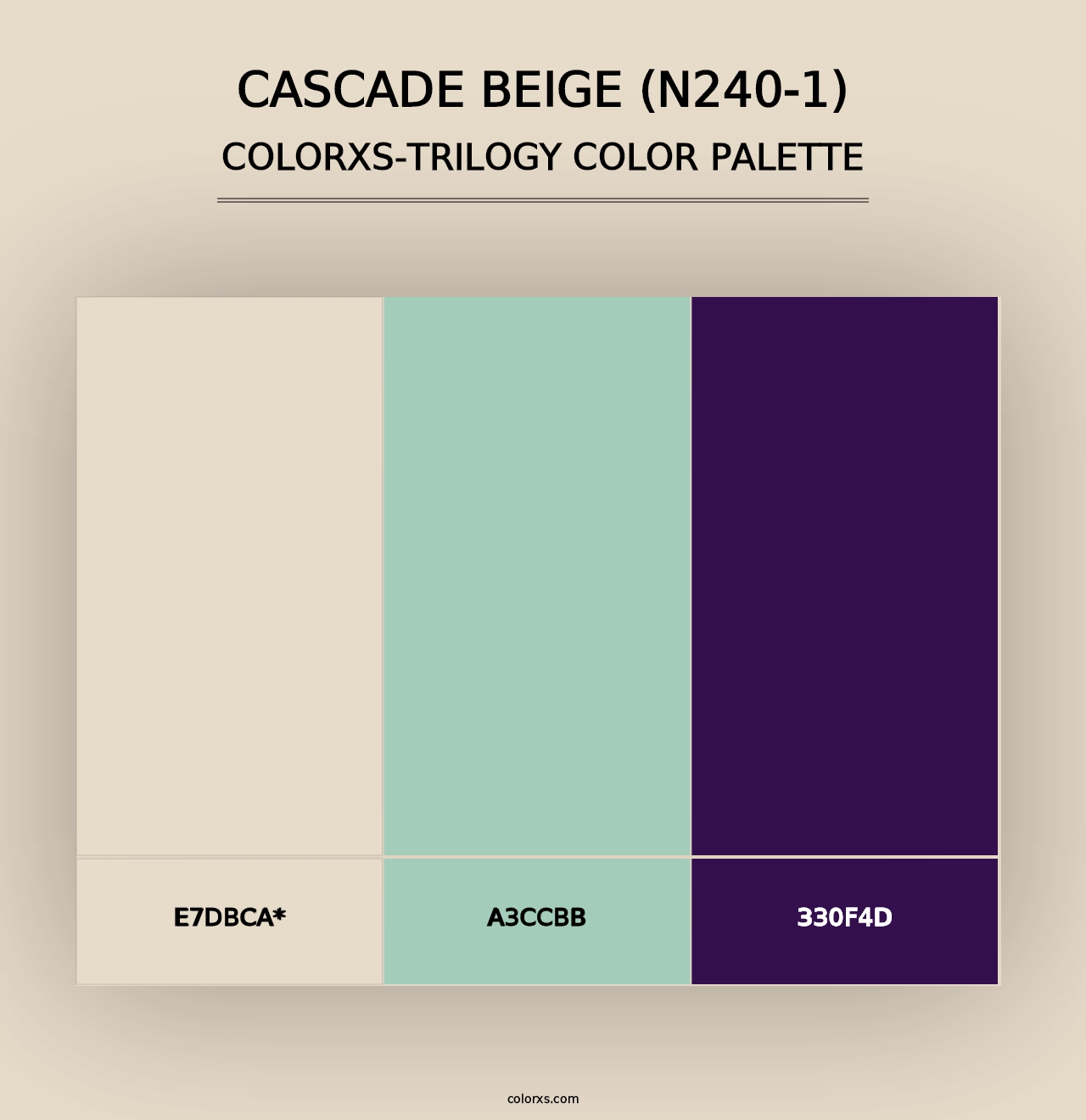 Cascade Beige (N240-1) - Colorxs Trilogy Palette