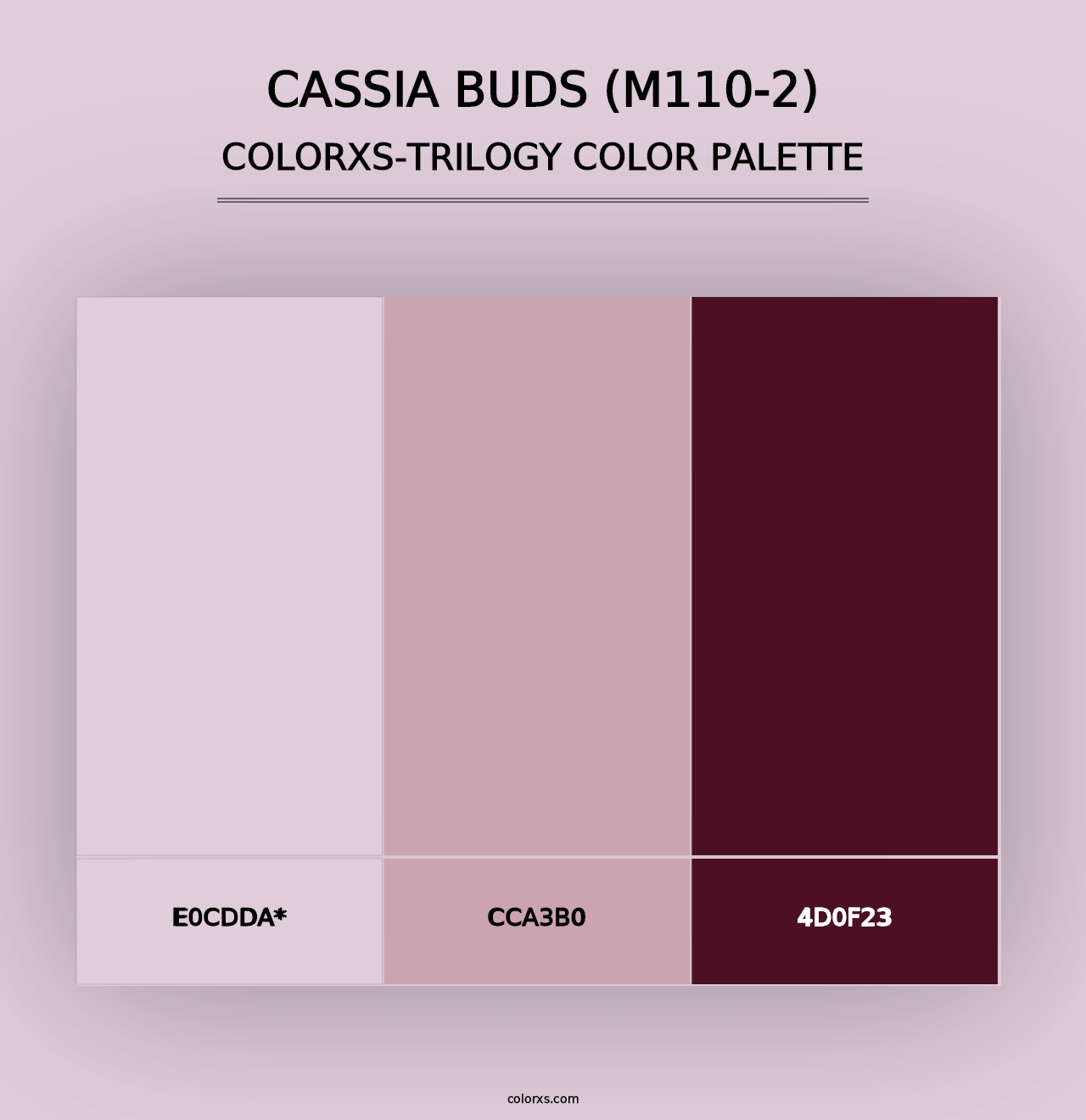 Cassia Buds (M110-2) - Colorxs Trilogy Palette