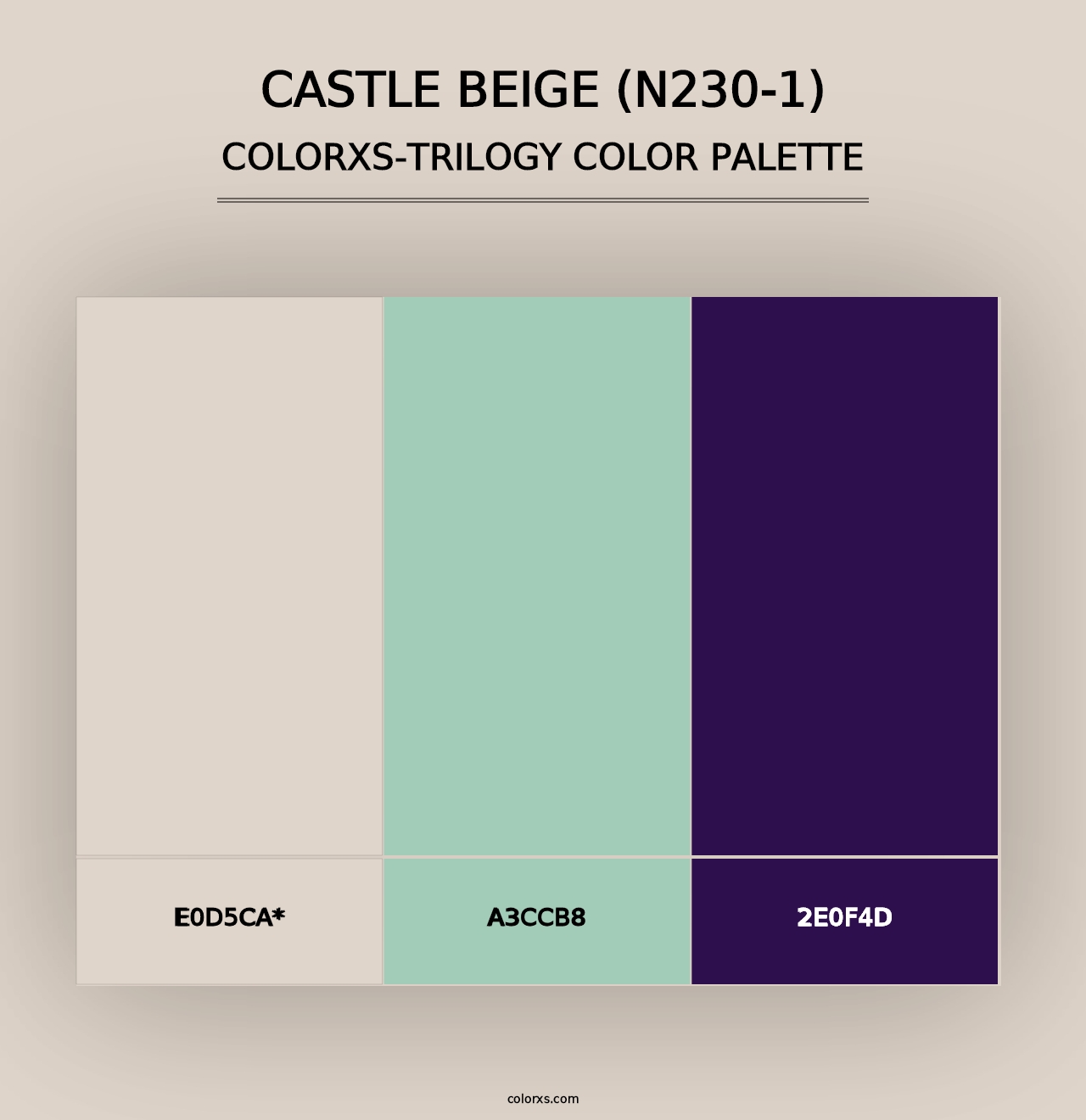 Castle Beige (N230-1) - Colorxs Trilogy Palette