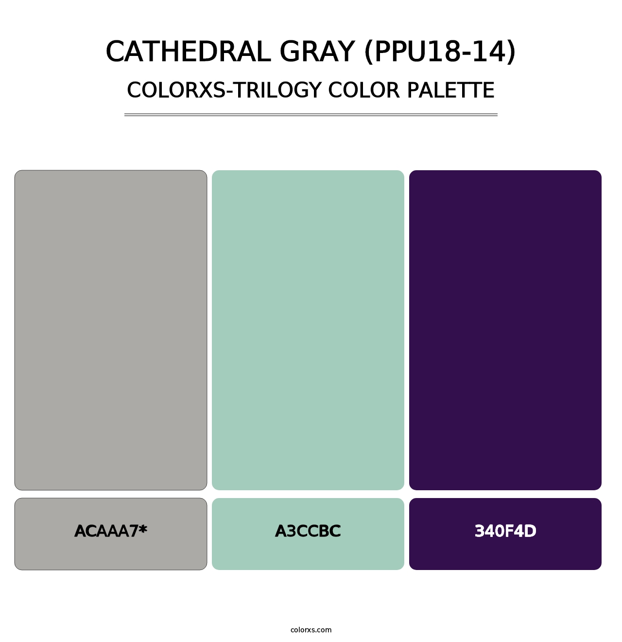 Cathedral Gray (PPU18-14) - Colorxs Trilogy Palette