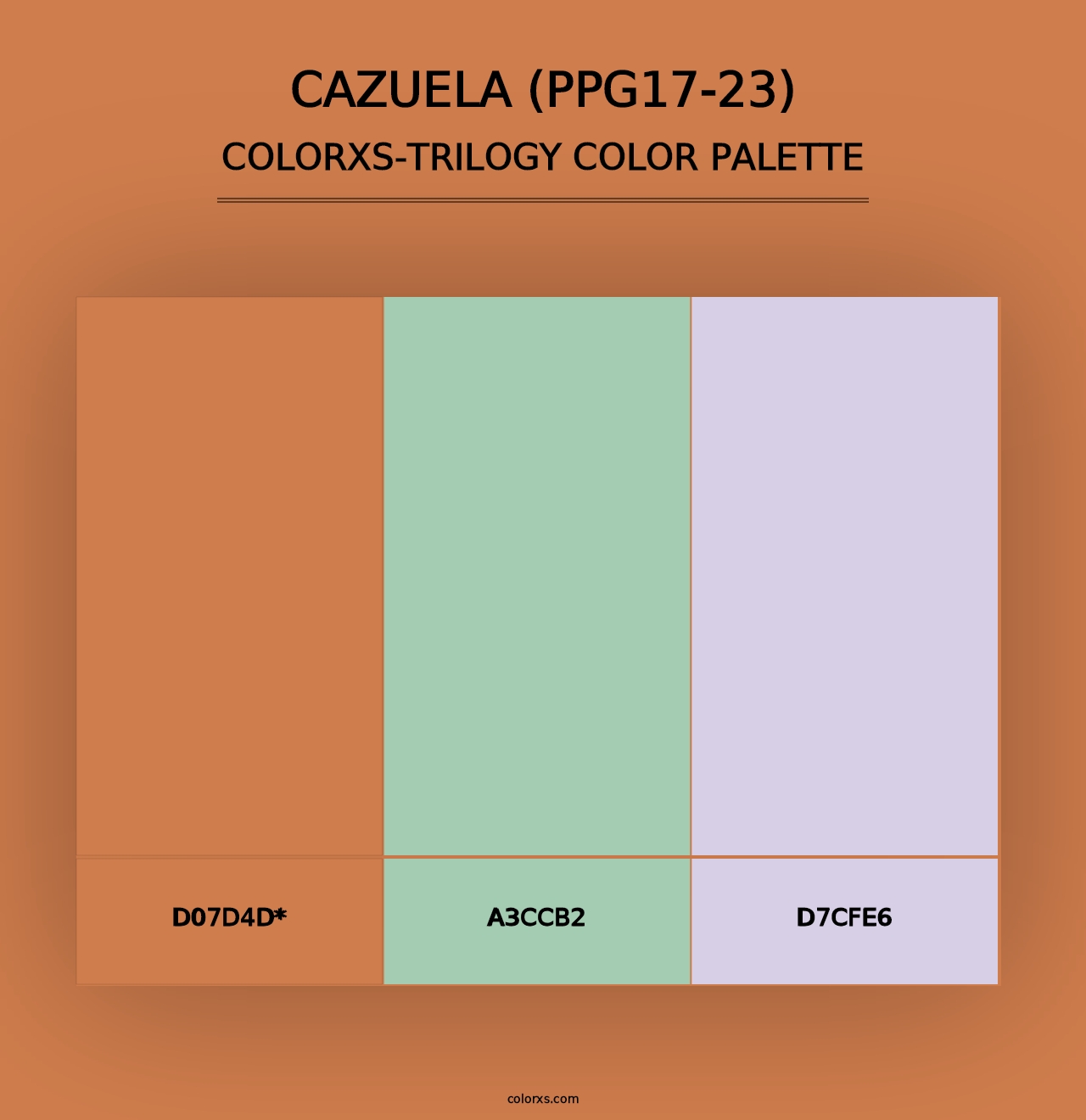 Cazuela (PPG17-23) - Colorxs Trilogy Palette