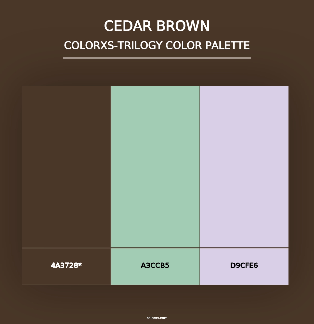 Cedar Brown - Colorxs Trilogy Palette