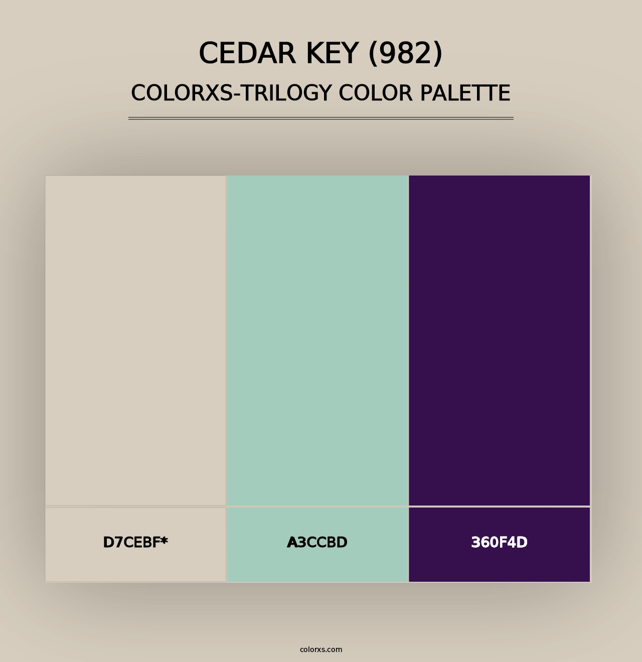 Cedar Key (982) - Colorxs Trilogy Palette