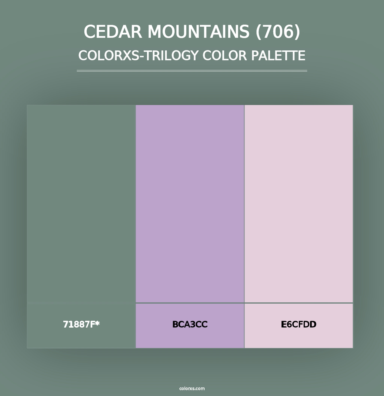 Cedar Mountains (706) - Colorxs Trilogy Palette