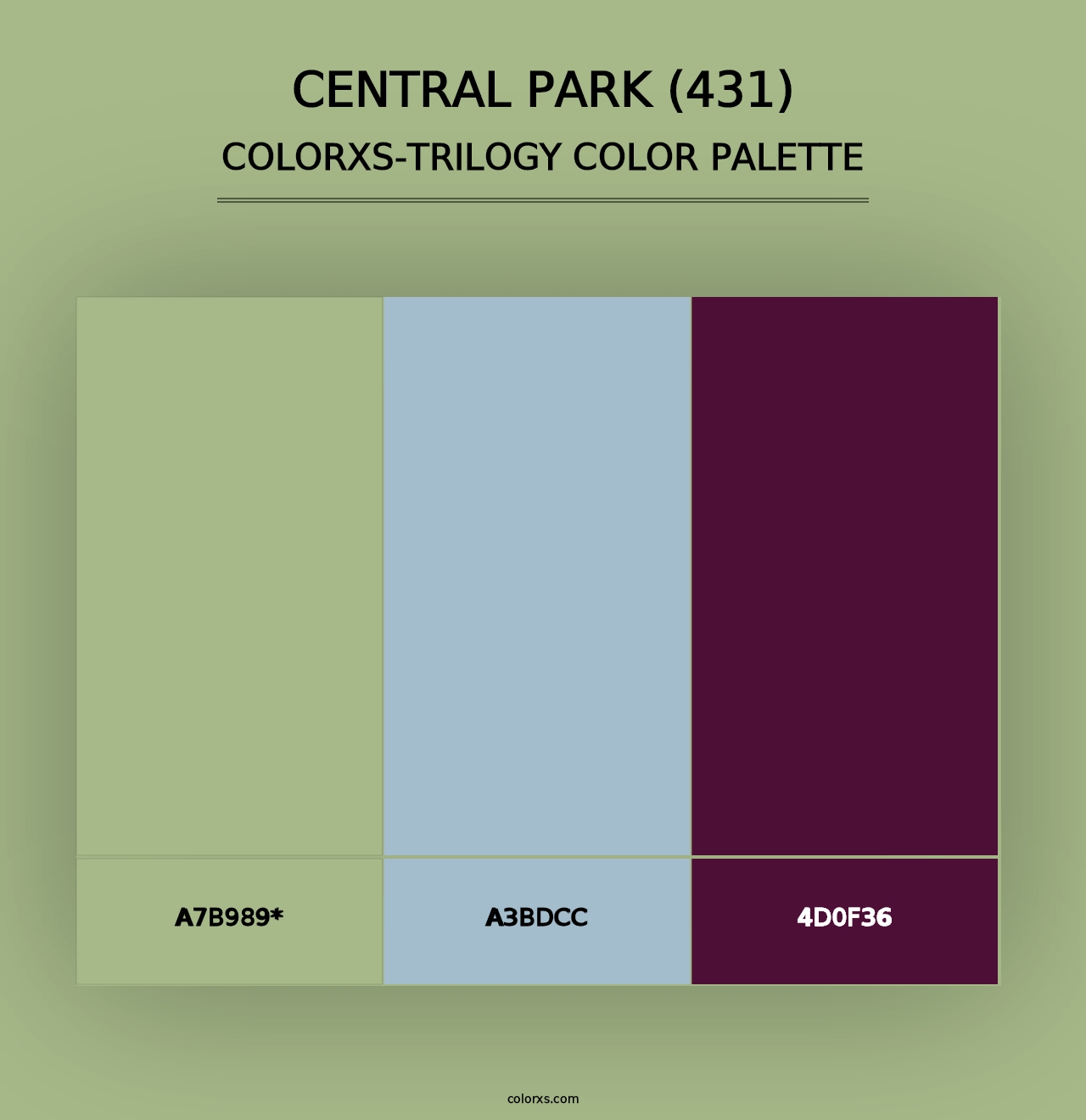 Central Park (431) - Colorxs Trilogy Palette