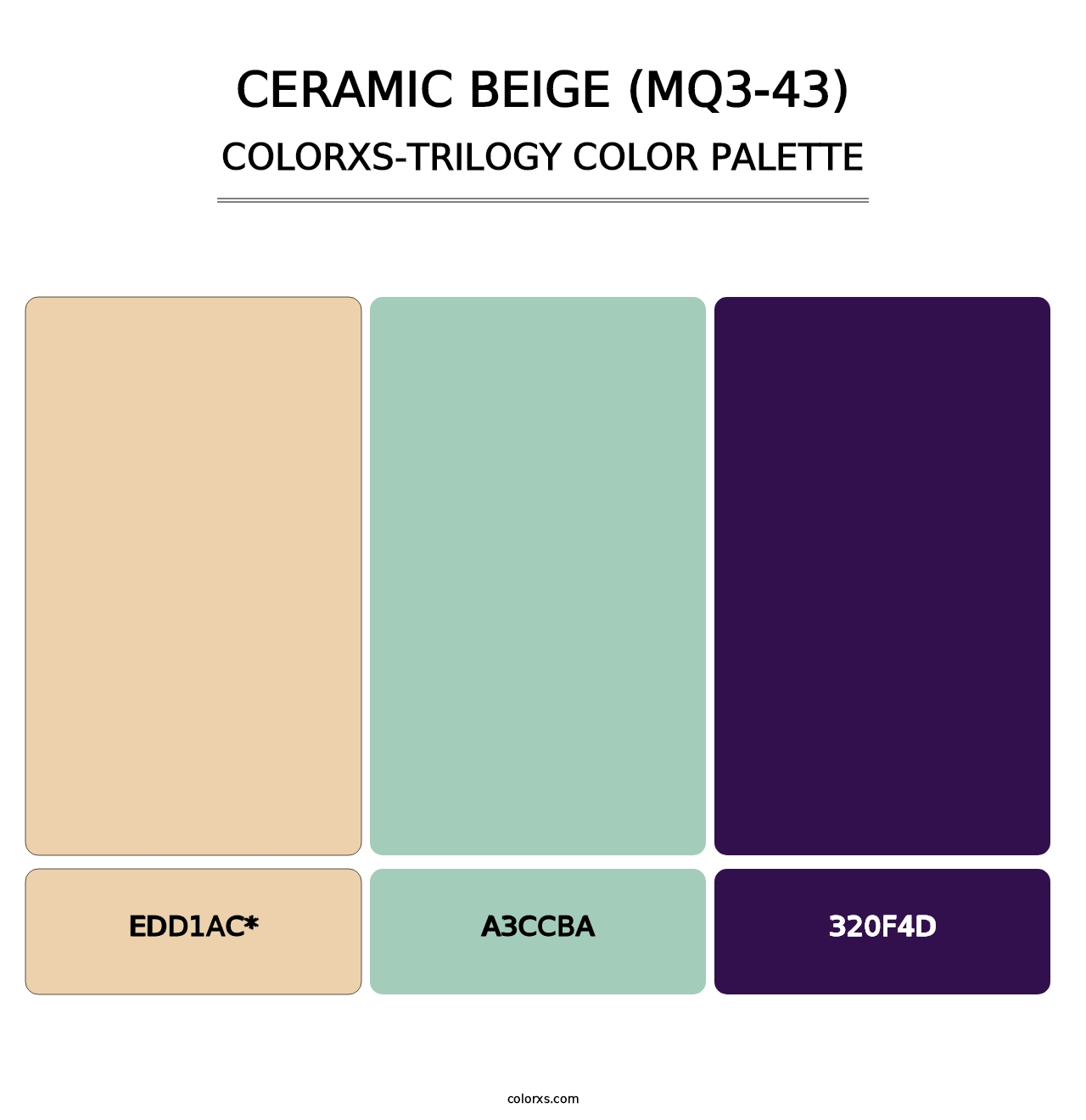 Ceramic Beige (MQ3-43) - Colorxs Trilogy Palette