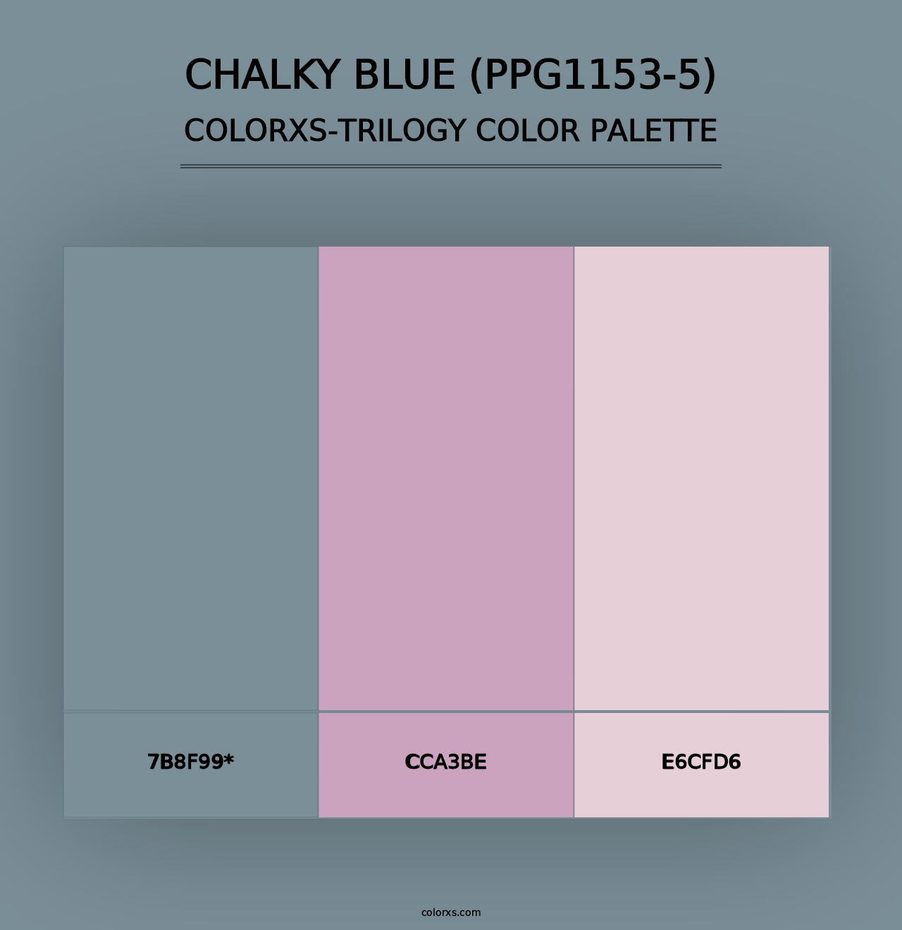 Chalky Blue (PPG1153-5) - Colorxs Trilogy Palette