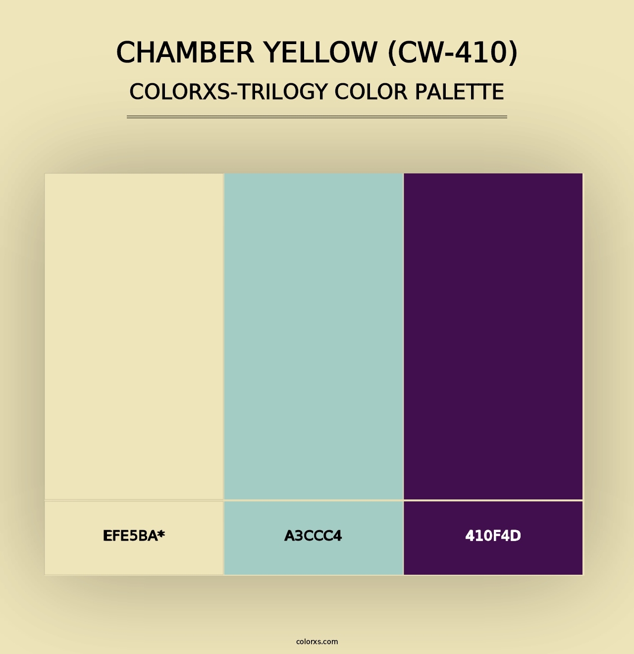 Chamber Yellow (CW-410) - Colorxs Trilogy Palette