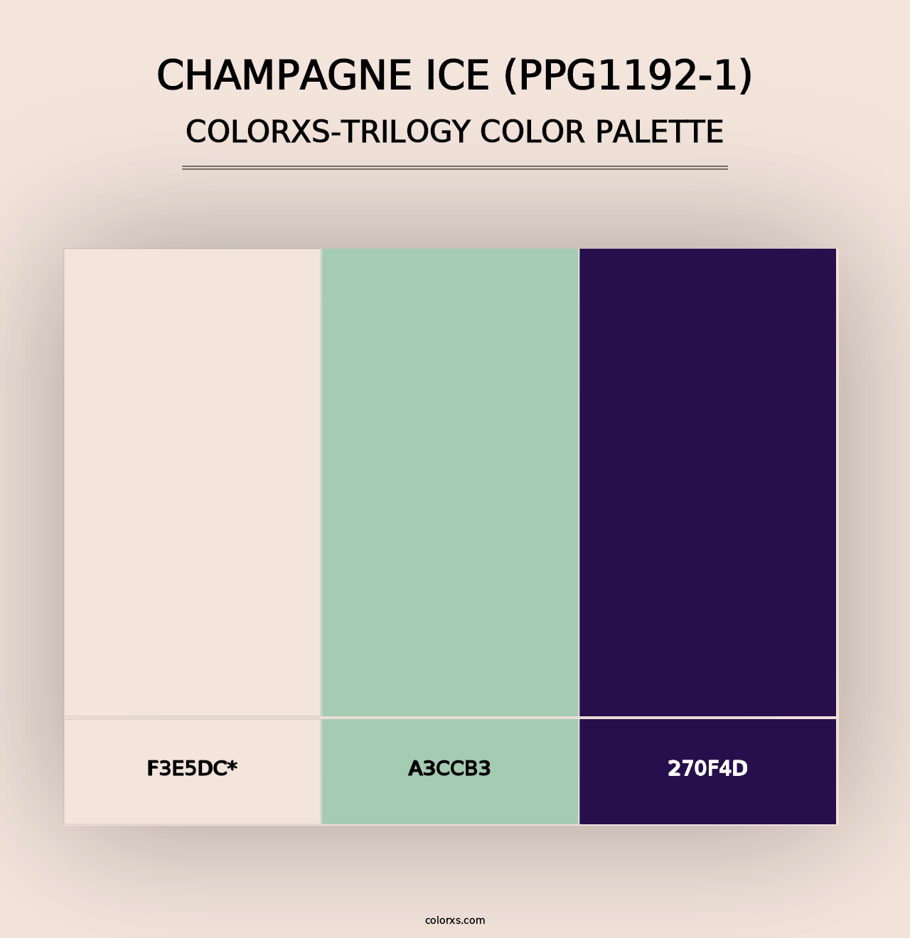 Champagne Ice (PPG1192-1) - Colorxs Trilogy Palette